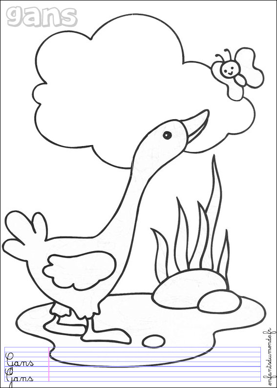 coloriage oie 2